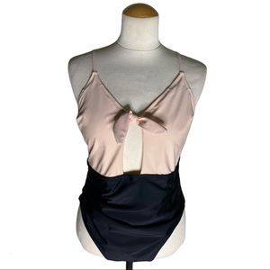 Cupshe Pink and Black One Piece Swimsuit